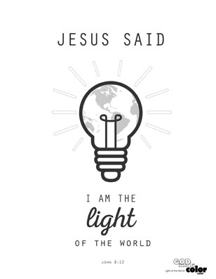 I am the light of the world printable