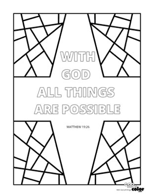 With God All Things Are Possiible printable